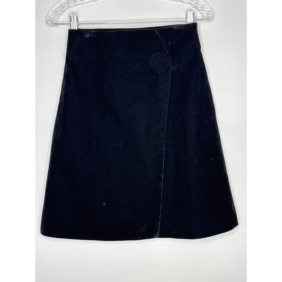 NWT Coco Blanc CCB black velvet wrap skirt with button age 12 - Picture 3 of 14